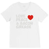 love peace and bacon grease V-Neck Tee