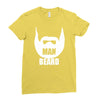 man beard funny mens Ladies Fitted T-Shirt