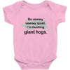 hunting giant hogs Baby Bodysuit