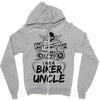 You Cant Scare Me I am Biker Uncle Zipper Hoodie
