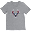 american eagle usa flag wings V-Neck Tee