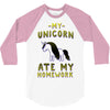 my unicorn ate my homework 3/4 Sleeve Shirt