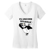 5 Percent Unicorn 95 Percent Ninja Women's V-Neck T-Shirt
