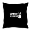 vacation alpaca bag animal Throw Pillow