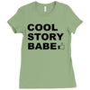 cool story bro t shirt small funny awesome meme nerdy geeky humor frat Ladies Fitted T-Shirt