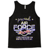 military, women's proud air force mom of her military son u Tank Top