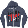 red running hood Zipper Hoodie