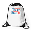 tacos  beer '16 Drawstring Bags