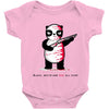 black, red and white Baby Onesie