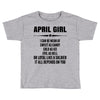 Super April Girl Toddler T-shirt