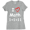 kids boys childrens i love math 1+1=11 funny Ladies Fitted T-Shirt