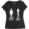 my wife your wife Women's Triblend Scoop T-shirt