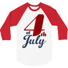 4th of july 3/4 Sleeve Shirt