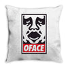 o face Throw Pillow