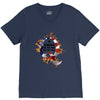American Flag Q Fire V-Neck Tee