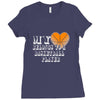 my heart basketball Ladies Fitted T-Shirt
