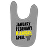 January February Michigan April - March Madness Basketball Baby Bibs