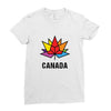 Canada Leaf LGBT Ladies Fitted T-Shirt