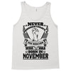 Never Underestimate Dog Rescuer Who Was Born November Tank Top