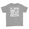 my indian name is runs with beer Youth Tee