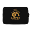 what happens in camper stays in camper vintage style camp funny Laptop sleeve