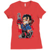 evil cartoon Ladies Fitted T-Shirt
