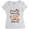 my favorite season is the fall of the patriarchy Women's Triblend Scoop T-shirt