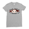 September Peeking Out Baby Boy Ladies Fitted T-Shirt