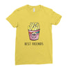 Burger and Fries Best Friends Ladies Fitted T-Shirt