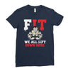 we all lift down here Ladies Fitted T-Shirt