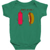 what up dog ketchup hot dog Baby Bodysuit