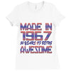 made in 1967 50 years of being awesome Ladies Fitted T-Shirt