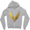 the fly bird   maverick jake paul   gold Zipper Hoodie