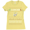 cancer christmas ugly sweater Ladies Fitted T-Shirt