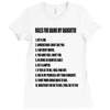 rules for dating my daughter shirt t shirt perfect father's gift Ladies Fitted T-Shirt