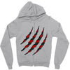 Clawed Up Zipper Hoodie