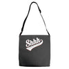 shhh nobody cares Adjustable Strap Totes