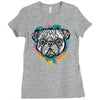 pug face Ladies Fitted T-Shirt