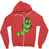 green animal Zipper Hoodie