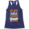 My Son Is Super Awesome His Stepdad Racerback Tank