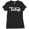 triton cafe racer motorcycle Ladies Fitted T-Shirt