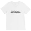 funny t shirt official dog walker. V-Neck Tee