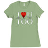 I Love U Too Ladies Fitted T-Shirt
