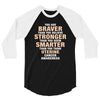 Braver Stronger Smarter Uterine Cancer Awareness 3/4 Sleeve Shirt