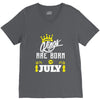Kings Are Born In July V-Neck Tee
