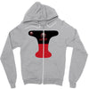 pool black red Zipper Hoodie