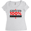 always give 100%, unless you're donating blood Women's Triblend Scoop T-shirt