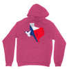 Eroded Texas Map With Flag Unisex Hoodie