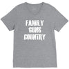 family, guns, country V-Neck Tee