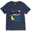 grandma moon&amp;back V-Neck Tee